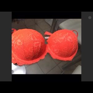 SALE PINK date bra, 36DD bright orange